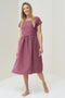 Image 1 of Soft linen dress features short sleeves and side pockets Molly from Baltic Linen